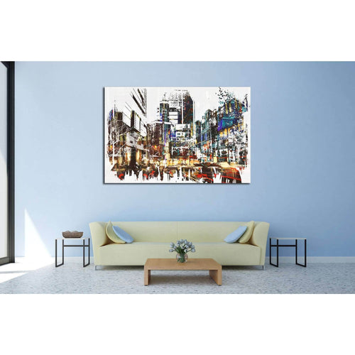 Painted City №534 Ready to Hang Canvas Print