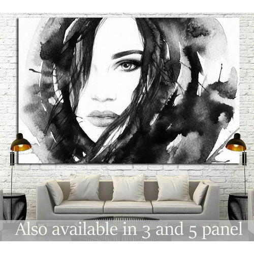 Painted Girl №721 Ready to Hang Canvas Print