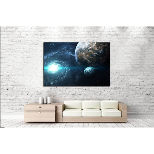 Planets over the nebulae in space. This image elements furnished by NASA №2444 Ready to Hang Canvas Print