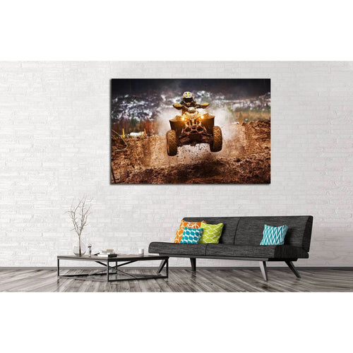 Quad Biker №149 Ready to Hang Canvas Print