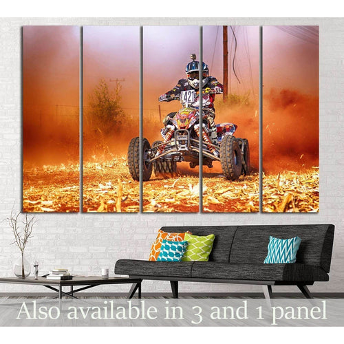 Quad Biker №151 Ready to Hang Canvas Print