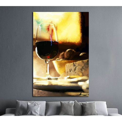 Red Wine Oil Painting №3476 Ready to Hang Canvas Print