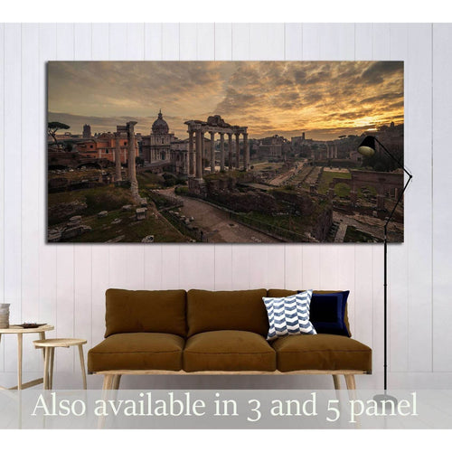 Rome, Italy The Roman Forum. Old Town of the city №3042 Ready to Hang Canvas Print
