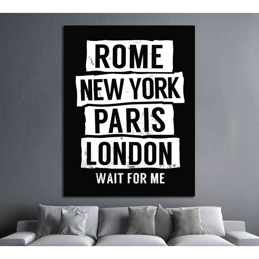 Rome New York Paris London 4535 Ready To Hang Canvas Print Zellart Canvas Prints