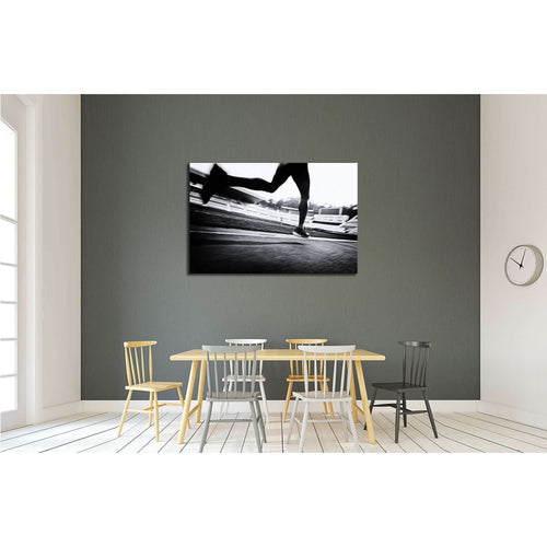 running on the track №3282 Ready to Hang Canvas Print