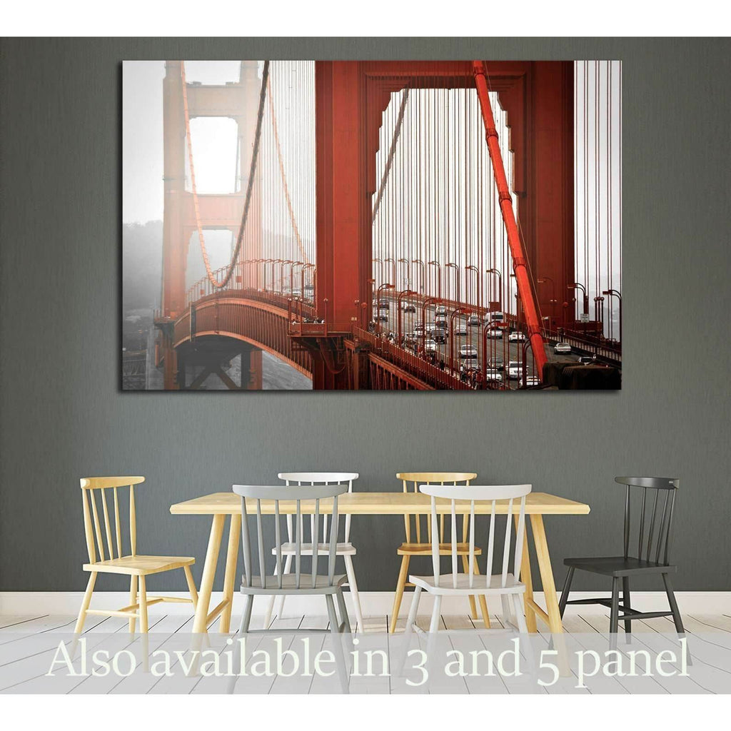 Golden Gate Bridge Wall Art San Francisco Canvas Print Ready To Hang Zellart Canvas Prints