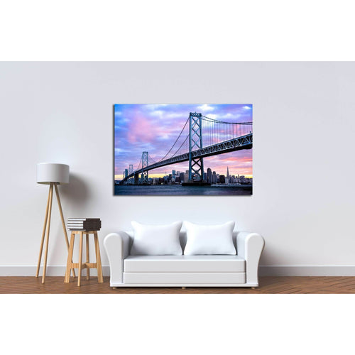 San Francisco-Oakland Bay Bridge and San Francisco Skyline, California, USA №2728 Ready to Hang Canvas Print