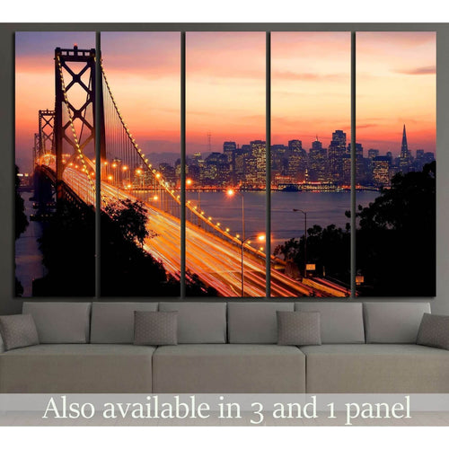 San Francisco Sunset №1034 Ready to Hang Canvas Print