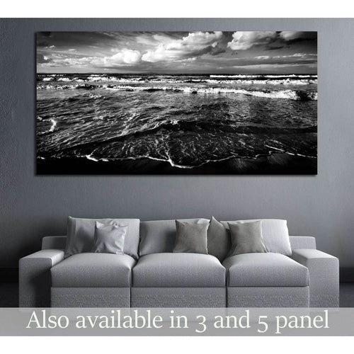 sardinian sea winter dramatic waves ecology №2667 Ready to Hang Canvas Print
