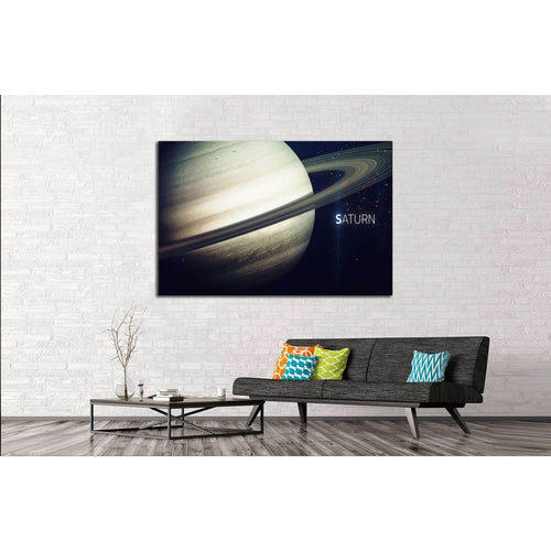 Saturn - High resolution beautiful art presents planet of the solar system №2421 Ready to Hang Canvas Print