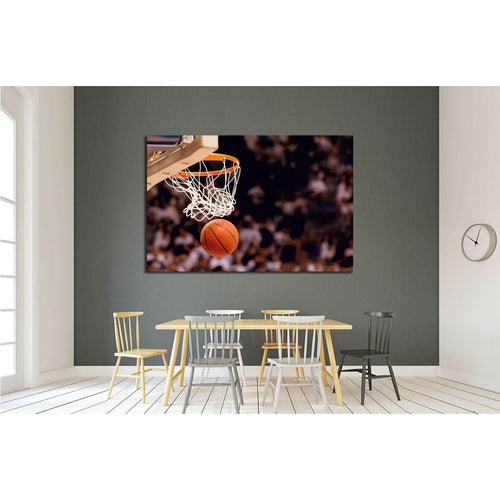 Scoring the winning points at a basketball game №2125 Ready to Hang Canvas Print