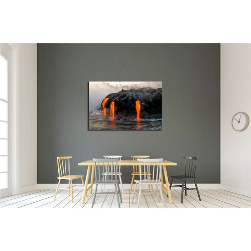 Sea view of Kilauea Volcano in Big Island, Hawaii №3147 Ready to Hang Canvas Print