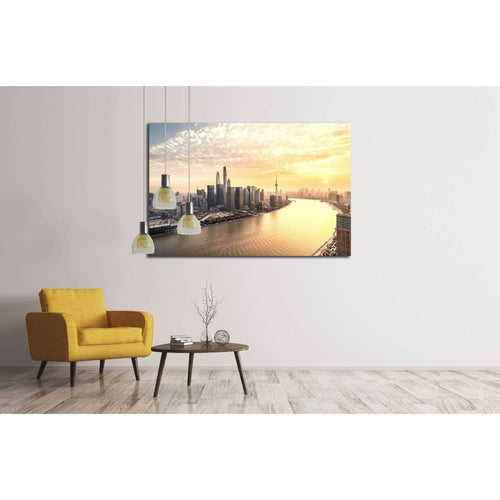 Shanghai skyline and cityscape №2968 Ready to Hang Canvas Print