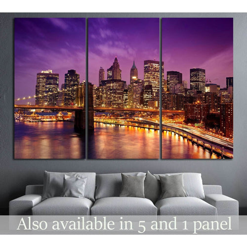 Skyline of New York №585 Ready to Hang Canvas Print