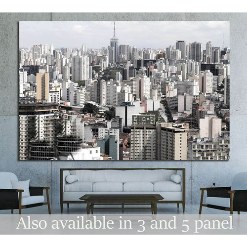 Skyline of Sao Paulo, Brazil №1511 Ready to Hang Canvas Print