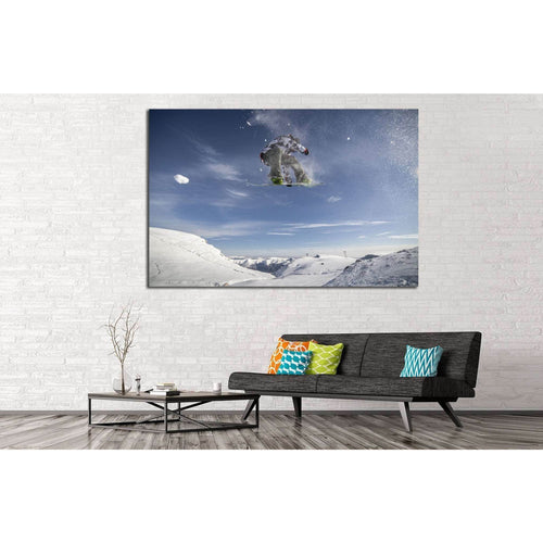 Snowboarder Fly №179 Ready to Hang Canvas Print