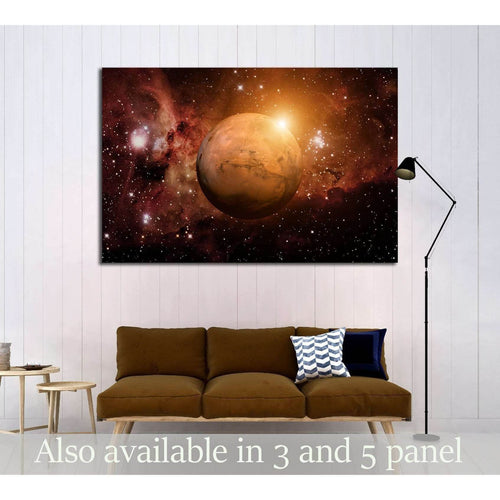 Solar System - Mars. It is the fourth planet from the Sun. №2429 Ready to Hang Canvas Print