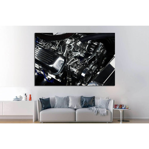 Sport Car Engine №516 Ready to Hang Canvas Print