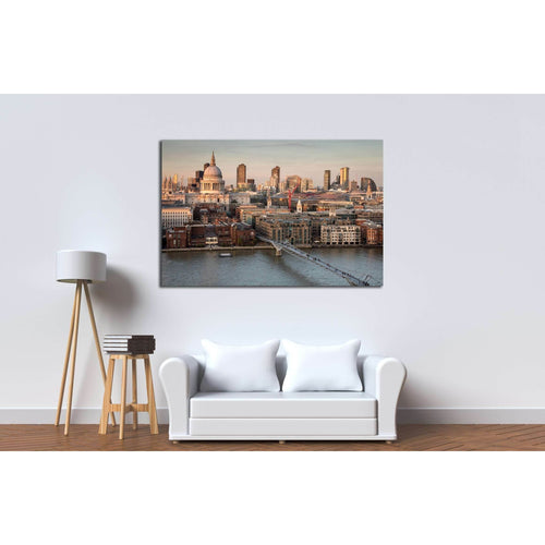 St. Paul's Cathedral and the City of London skyline №2972 Ready to Hang Canvas Print