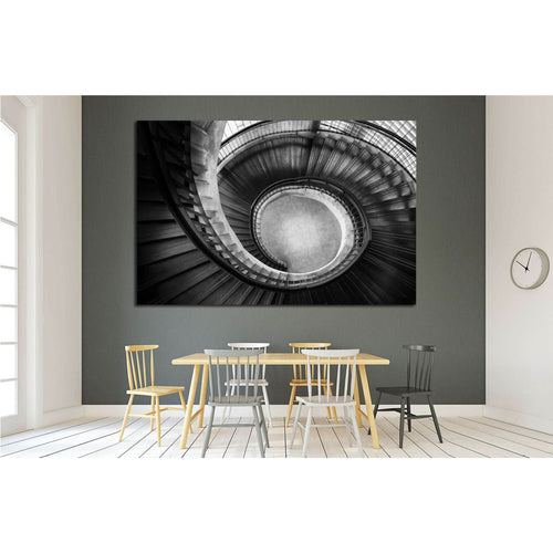 Stair with the spiral twist shape №1604 Ready to Hang Canvas Print