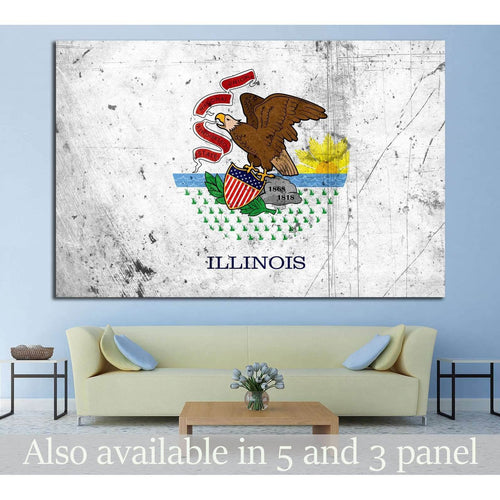 State of Illinois №686 Ready to Hang Canvas Print
