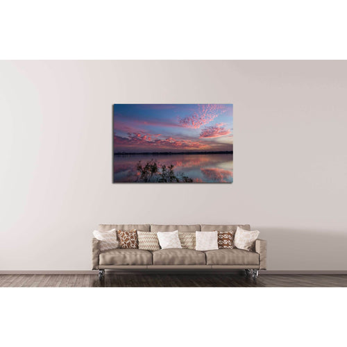 sunset with pink clouds №2855 Ready to Hang Canvas Print