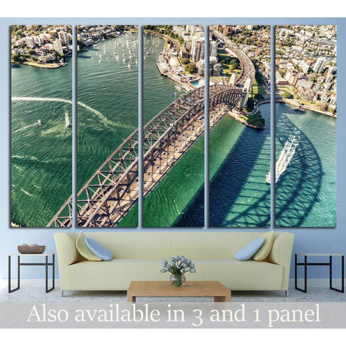 Sydney Harbour Bridge. Aerial view №1151 Ready to Hang Canvas Print