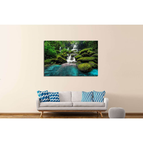 Thailand Forest Waterfall №597 Ready to Hang Canvas Print