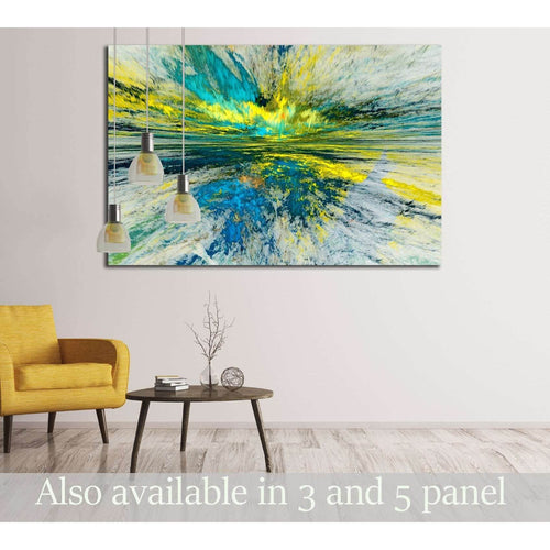The colors in the series, Fancy paint. Background consists of fractal color texture №2884 Ready to Hang Canvas Print