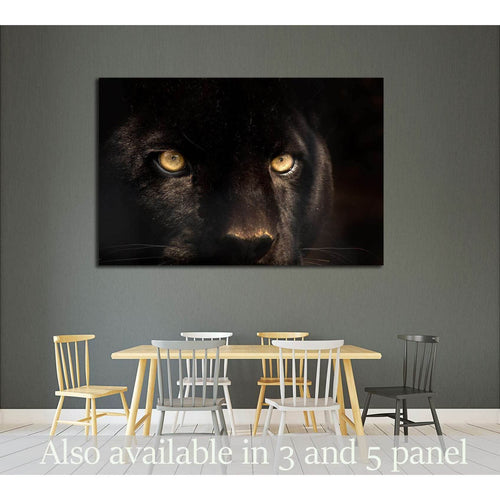 The eyes of a black panther №2332 Ready to Hang Canvas Print