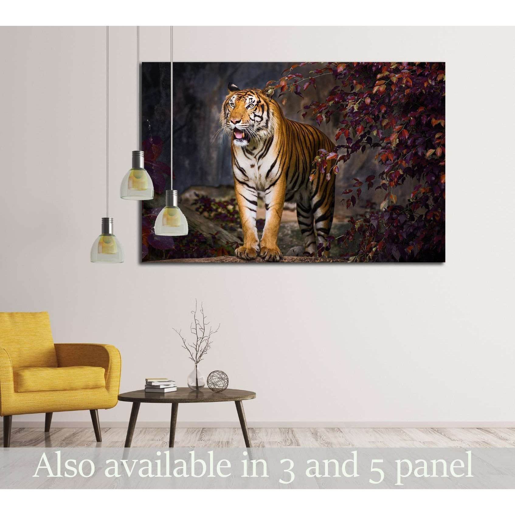 Tiger idle, at the zoo №2363 Ready to Hang Canvas Print – Zellart ...