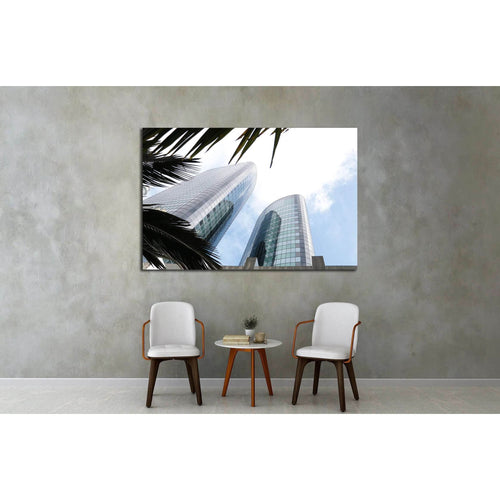 Two highrises №2386 Ready to Hang Canvas Print