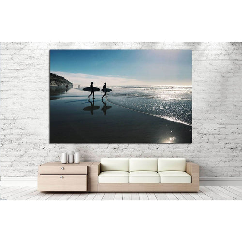 Two surfers, San Diego №1015 Ready to Hang Canvas Print