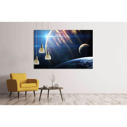 Universe scene with planets, stars and galaxies in outer space №2434 Ready to Hang Canvas Print