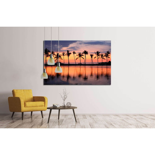 Vacation getaway colorful concept photo from sea ocean water at Big Island, Hawaii, USA №2694 Ready to Hang Canvas Print