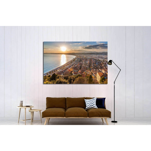 View of Nice city - Cote d'Azur - France №2259 Ready to Hang Canvas Print