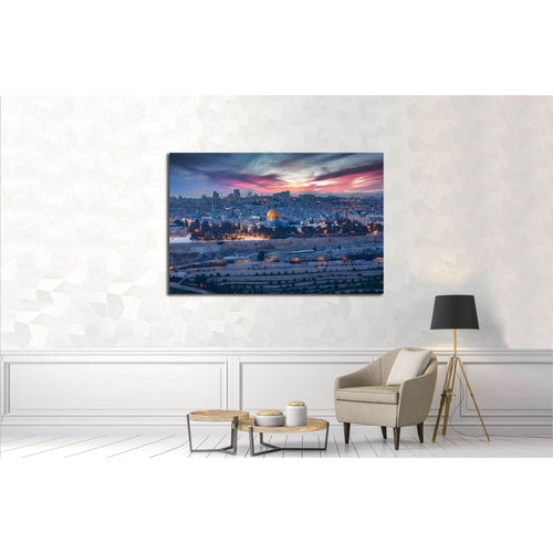 View to Jerusalem old city. Israel №3037 Ready to Hang Canvas Print