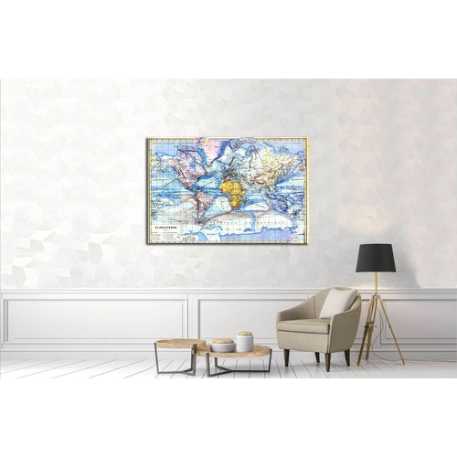 Vintage map from the late 19th century, Trousset encyclopedia №3222 Ready to Hang Canvas Print