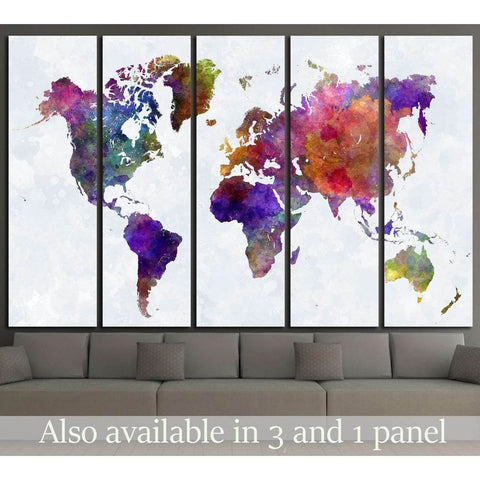 Watercolor World Map №1459