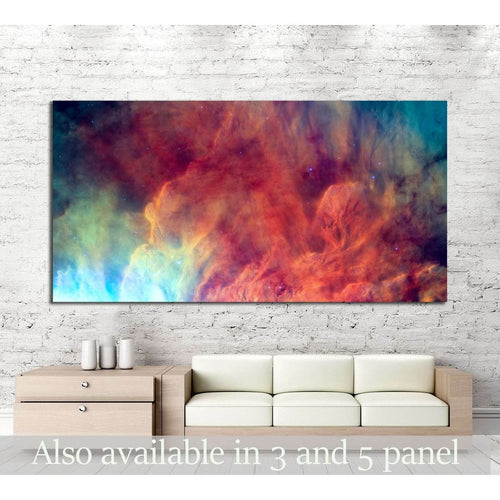 Waves breaking in the stellar Lagoon Nebula or emission nebula Messier №2558 Ready to Hang Canvas Print