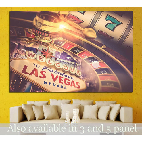 welcome to las vegas sign №727 Ready to Hang Canvas Print