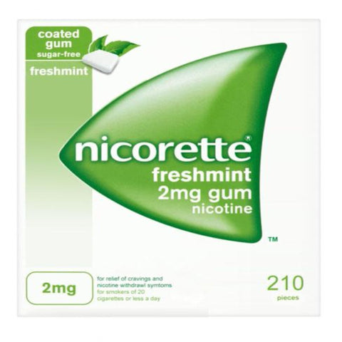 Nicorette Freshmint Chewing Gum 210pieces, 2mg 