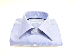 Chemise double retors twill bleu ciel Cotton Park