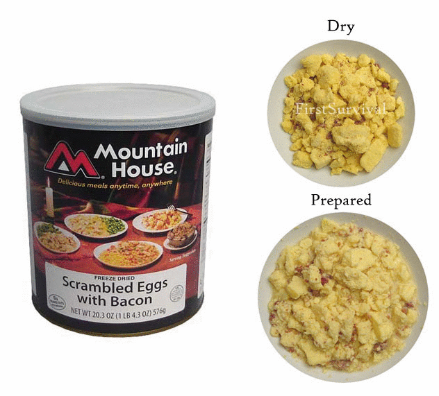 Mountain House 10 Can Eggs With Bacon 30447 Charcoalstore