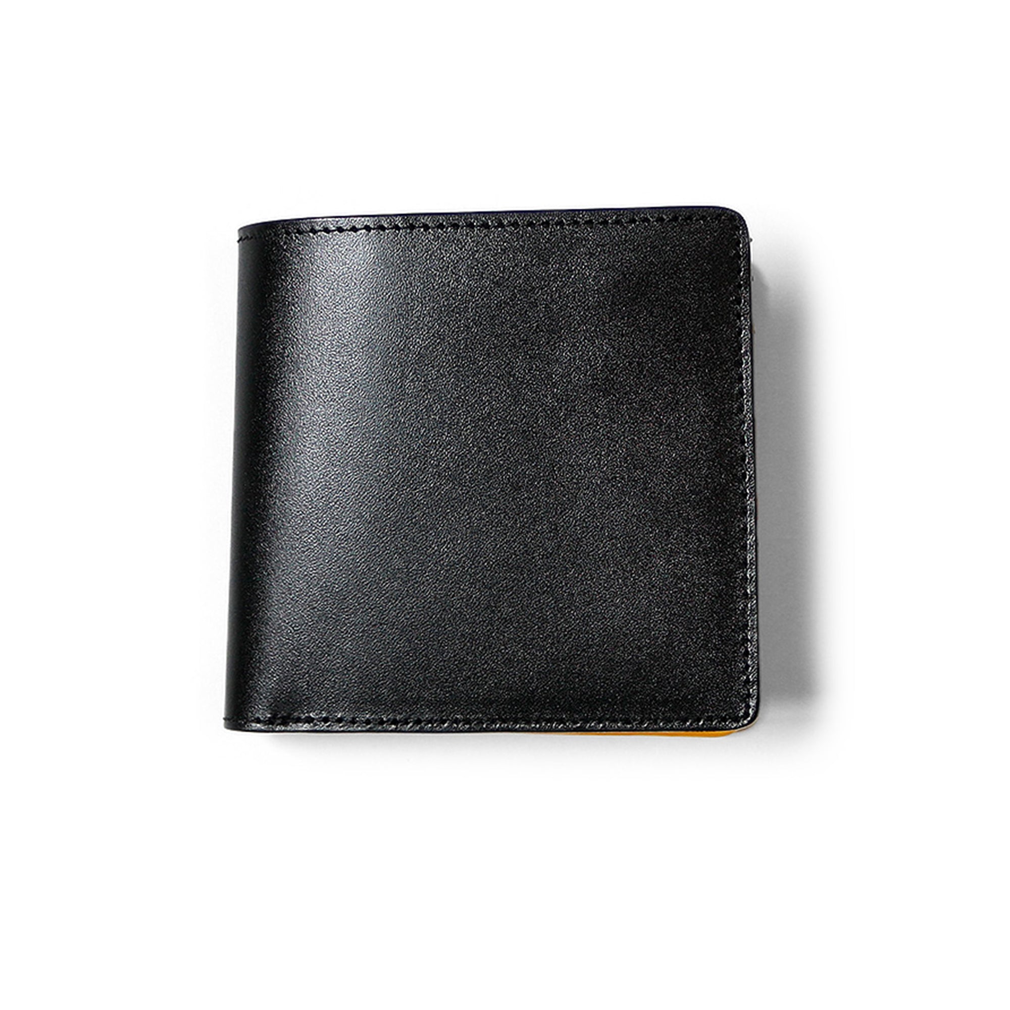 STEERHIDE LEATHER RAIN SMILE WALLET - BLACK