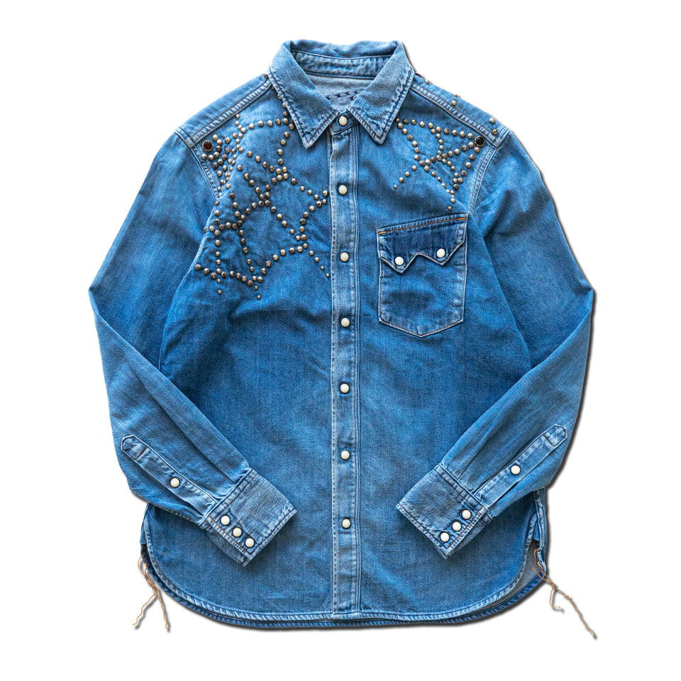 KAPITAL | DENIM STUDS SHIRTS - INDIGO at Mannahatta NYCNYC