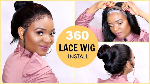 360 lace wig install