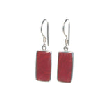Rectangular Shell Dangle Earrings - Multiple Colors Available - Pieces of Bali