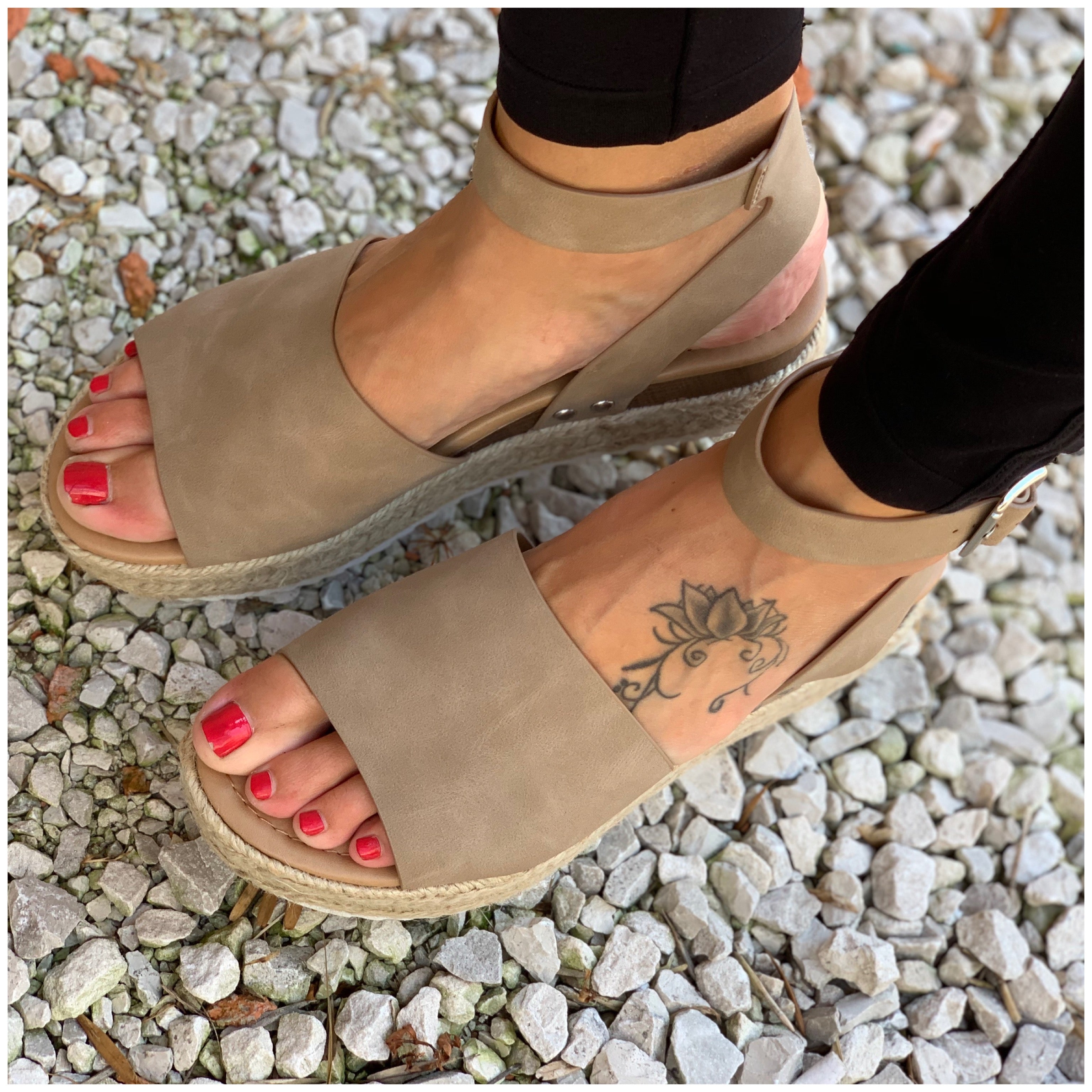 Tan Platform Sandals