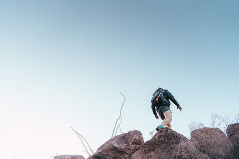 Man Hiking with our Ultralight Backpack